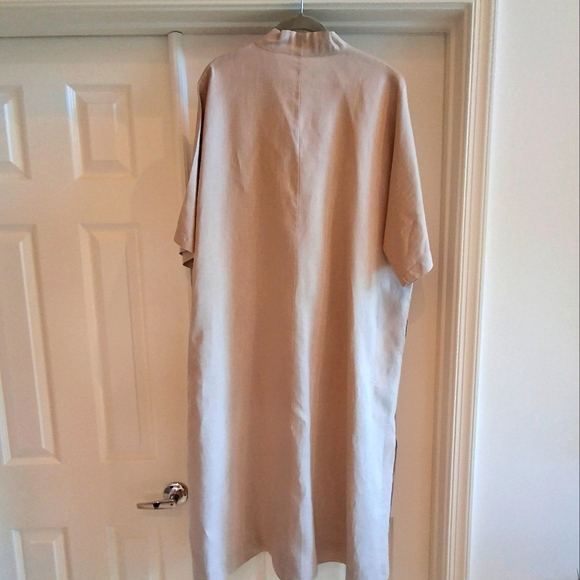 Johnny Was Calme Linen V‑Neck Kaftan Midi Dress NWOT size medium - Picture 4 of 13